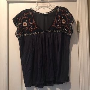 Gorgeous blue embroidered shirt